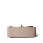 22C Light Beige / Beige Lambskin Quilted Mini Top Handle Light Gold Hardware - Image 7