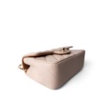 22C Light Beige / Beige Lambskin Quilted Mini Top Handle Light Gold Hardware - Image 10