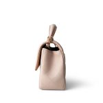 22C Light Beige / Beige Lambskin Quilted Mini Top Handle Light Gold Hardware - Image 2