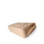 Beige Clair Caviar Quilted Classic Flap Medium Gold Hardware - Image 7