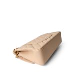 Beige Clair Caviar Quilted Classic Flap Medium Gold Hardware - Image 8