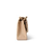 Beige Clair Caviar Quilted Classic Flap Medium Gold Hardware - Image 3