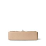 Beige Clair Caviar Quilted Classic Flap Medium Gold Hardware - Image 9