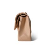 Beige Clair Caviar Quilted Classic Flap Small Gold Hardware - Image 4
