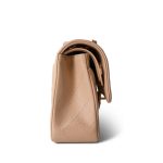 Beige Clair Caviar Quilted Classic Flap Small Gold Hardware - Image 8