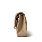Beige Clair Lambskin Quilted Classic Flap Medium Gold Hardware - Image 2