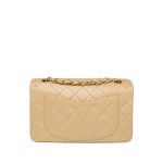 Beige Lambskin Quilted Classic Flap Small Gold Hardware - Image 2