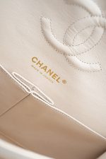 Beige Clair Caviar Quilted Classic Flap Medium Gold Hardware - Image 14