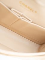 Beige Clair Caviar Quilted Classic Flap Medium Gold Hardware - Image 16