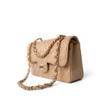 Beige Clair Caviar Quilted Classic Flap Small Gold Hardware - Image 5