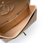 Beige Clair Caviar Quilted Classic Flap Small Gold Hardware - Image 13