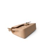 Beige Clair Caviar Quilted Classic Flap Small Gold Hardware - Image 7