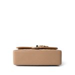 Beige Clair Caviar Quilted Classic Flap Small Gold Hardware - Image 8