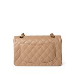 Beige Clair Caviar Quilted Classic Flap Small Gold Hardware - Image 2