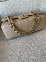 Beige Clair Caviar Quilted Jumbo Classic Flap LGHW - Image 3
