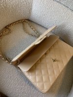Beige Clair Caviar Quilted Jumbo Classic Flap LGHW - Image 8