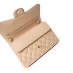 Beige Clair Caviar Quilted Jumbo Classic Flap Gold Hardware - Image 16
