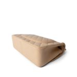Beige Clair Caviar Quilted Jumbo Classic Flap Gold Hardware - Image 14