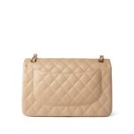 Beige Clair Caviar Quilted Jumbo Classic Flap Gold Hardware - Image 5