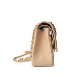 Beige Clair Caviar Quilted Jumbo Classic Flap Gold Hardware - Image 6