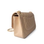 Beige Clair Caviar Quilted Jumbo Classic Flap Gold Hardware - Image 9