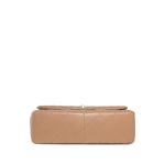 Dark Beige / Caramel Lambskin Quilted Jumbo Classic Flap Light Gold Hardware - Image 4
