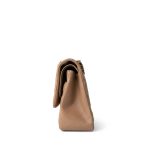Dark Beige / Caramel Lambskin Quilted Jumbo Classic Flap Light Gold Hardware - Image 10