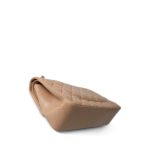 Dark Beige / Caramel Lambskin Quilted Jumbo Classic Flap Light Gold Hardware - Image 6