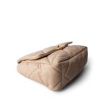 Light Beige Goatskin Quilted 19 Flap Large Mixed Hardware - Image 5