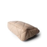 Light Beige Goatskin Quilted 19 Flap Large Mixed Hardware - Image 4