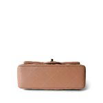 Light Caramel Quilted Mini Rectangular Silver Hardware - Image 5