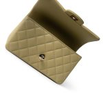 Pastel Yellow Lambskin Quilted Mini Top Handle Light Gold Hardware - Image 13