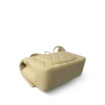 Pastel Yellow Lambskin Quilted Mini Top Handle Light Gold Hardware - Image 12