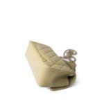 Pastel Yellow Lambskin Quilted Mini Top Handle Light Gold Hardware - Image 11