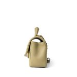 Pastel Yellow Lambskin Quilted Mini Top Handle Light Gold Hardware - Image 6