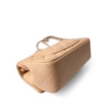 23C Beige Lambskin Quilted Mini Rectangular Flap Light Gold Hardware - Image 11