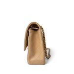 Vintage Beige Lambskin Quilted Classic Flap Medium Gold Hardware - Image 4