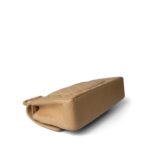Vintage Beige Lambskin Quilted Classic Flap Medium Gold Hardware - Image 13