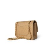 Vintage Beige Lambskin Quilted Classic Flap Medium Gold Hardware - Image 7