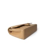 Vintage Beige Lambskin Quilted Classic Flap Medium Gold Hardware - Image 10