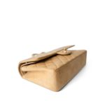 Vintage Beige Lambskin Quilted Classic flap Medium Gold Hardware - Image 13