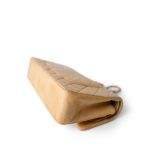 Vintage Beige Lambskin Quilted Classic flap Medium Gold Hardware - Image 8