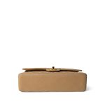 Vintage Beige Lambskin Quilted Classic Flap Medium Gold Hardware - Image 9