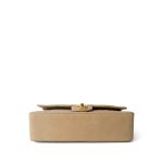 Vintage Dark Beige Lambskin Quilted Classic Flap Medium Gold Hardware - Image 10