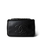 12P Caviar Large Timeless CC Flap Black
