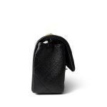 15B Black Caviar Quilted Mini Rectangular Flap Aged Gold Hardware - Image 4