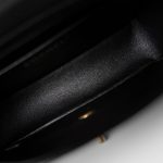 15B Black Caviar Quilted Mini Rectangular Flap Aged Gold Hardware - Image 12
