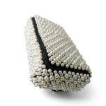 19S Pearl On Flap Mini Rectangular Bag Light Gold Hardware - Image 3