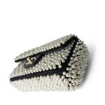 19S Pearl On Flap Mini Rectangular Bag Light Gold Hardware - Image 8