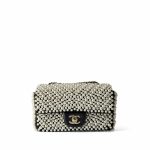 19S Pearl On Flap Mini Rectangular Bag Light Gold Hardware
